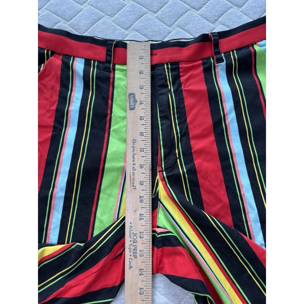 Loudmouth Shorts Mens 34 Multicolor Golf Striped Chino Loud Colorful Stretch‎